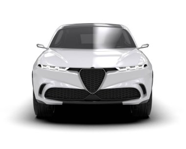 Beyaz arka planda modern siyah spor araba.