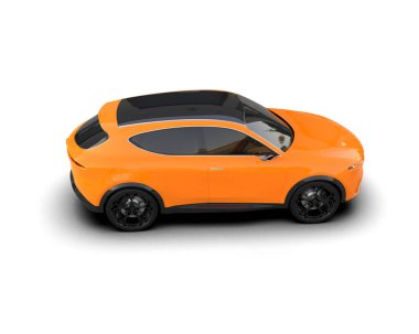 turuncu elektrikli araba - 3D görüntüleme