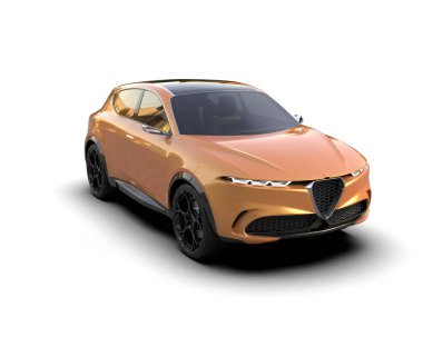 Zarif bir arabanın 3 boyutlu görüntüsü