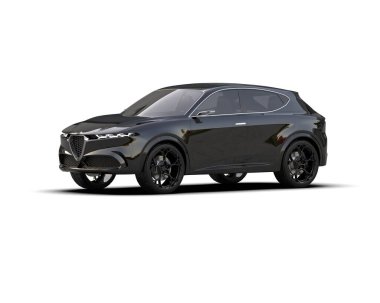 modern siyah spor araba - 3 boyutlu