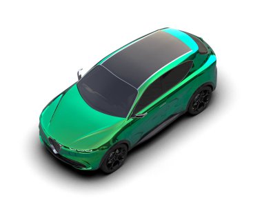 modern yeşil şehir arabası