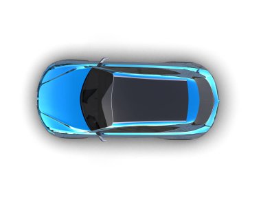 modern araba beyaz arka planda izole edildi. 3 boyutlu görüntüleme