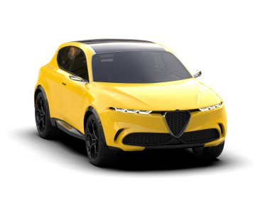 Tula, Rusya. 3 Eylül 0, 2 0 1: Renault 25 araç 2 0 25 sarı sarı beyaz üzerine izole.