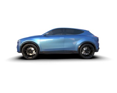 mavi spor araba - ön manzara