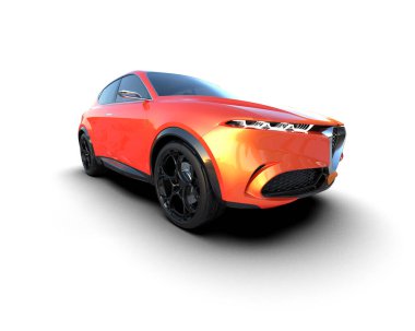 Modern spor araba - 3D illüstrasyon