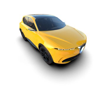 modern araba arka planda, 3 boyutlu illüstrasyon