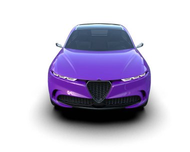 Süper mor süper araba 3D görüntüleme