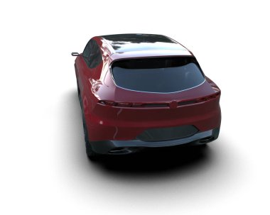 Araba arka planda izole. 3D görüntüleme - illüstrasyon