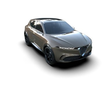 Modern süper araba. 3d illüstrasyon