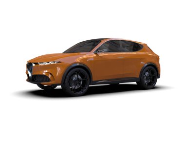 araba modern konsept. 3d oluşturma.