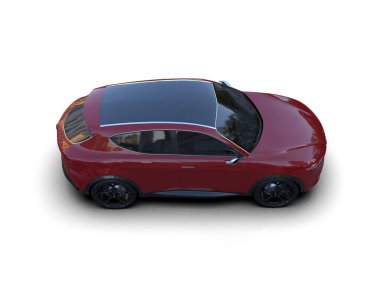 modern araba beyaz arka planda izole edildi