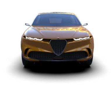 Stüdyo ortamında daha az genel bir konsept arabanın 3 boyutlu çizimi