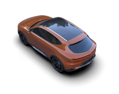 turuncu modern elektrikli araba