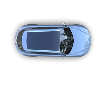 Arabanın üstü beyaza bakıyor. 3 Boyutlu Hazırlama