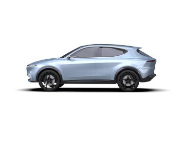 Araba arka planda izole. 3D görüntüleme - illüstrasyon