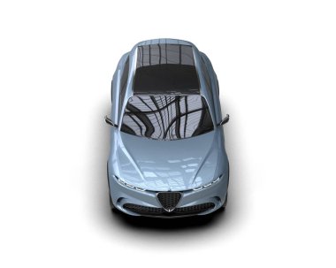 Stüdyo ortamında daha az genel bir konsept arabanın 3 boyutlu çizimi