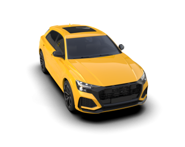 şeffaf arkaplan üzerinde modern SUV araba   