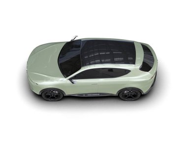 yeşil spor araba - arka plan