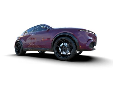 modern araba - koyu mavi - kırmızı