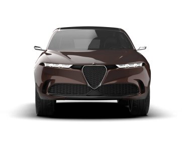 beyaz arkaplanda modern araba