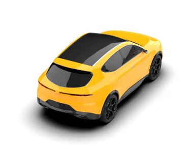 Sarı spor araba - arka taraf