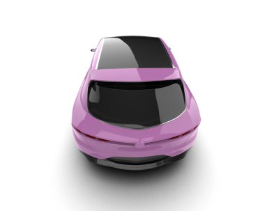 Elektrikli bir arabanın 3 boyutlu görüntüsü