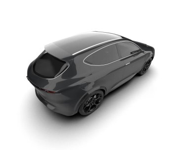 siyah araba modern şehir görüntüsü - yan görünüm