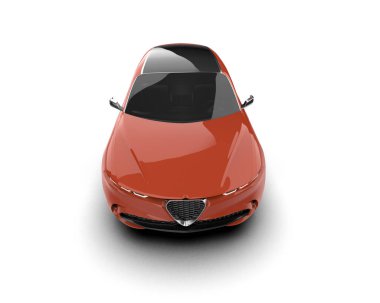 modern kırmızı süper araba - 3D render