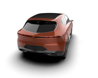 SUV 'un gerçekçi 3 boyutlu görüntülemesi - izole