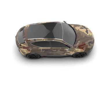 Araba beyaz zemin üzerine