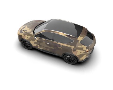 modern araba - 3D illüstrasyon