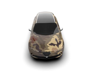 beyaz arkaplanda modern araba