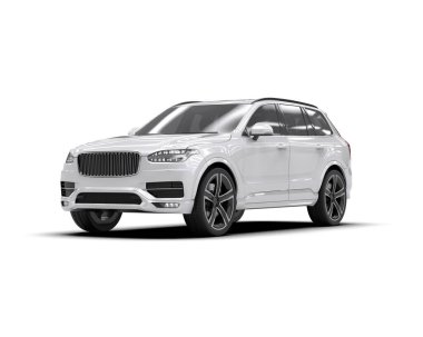 Lüks spor araba - beyaz arka planda yan görünüm