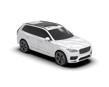 Beyaz izole edilmiş modern lüks spor araba..