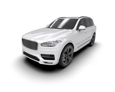 Lüks modern araba beyaz arka planda izole