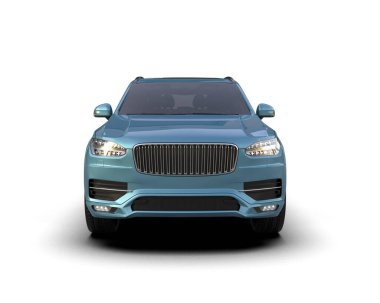 modern araba beyaz üzerine izole