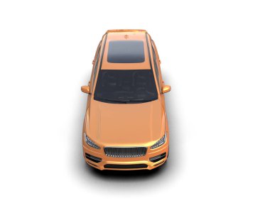 beyaz arkaplanda modern araba