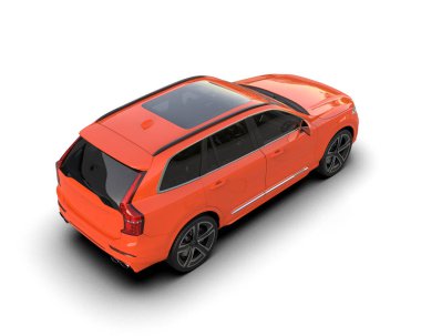 modern kırmızı aile arabası - arka plan