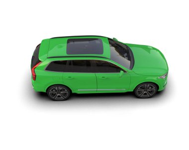 Araba beyaz arka planda izole edilmiş. 3d oluşturma.