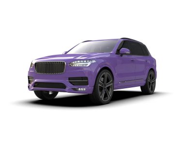 modern lüks mor sedan araba - arka manzara