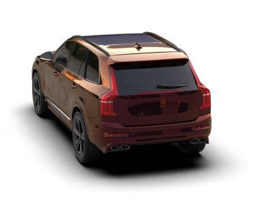 Araç beyaz arka planda izole edilmiş. 3d oluşturma