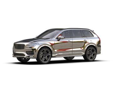 Stüdyo ortamında daha az genel bir konsept arabanın 3 boyutlu çizimi