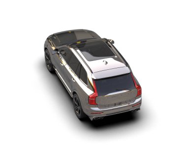 Modern lüks araba beyaz zemin üzerine