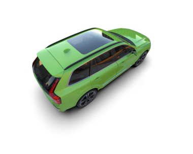 Beyaz arkaplandaki araba.