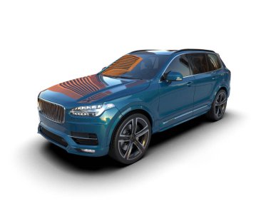 Stüdyo ortamında daha az genel bir konsept arabanın 3 boyutlu çizimi