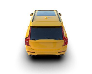 Beyaz arkaplandaki araba.