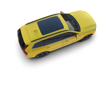 modern şehir sarı arabası