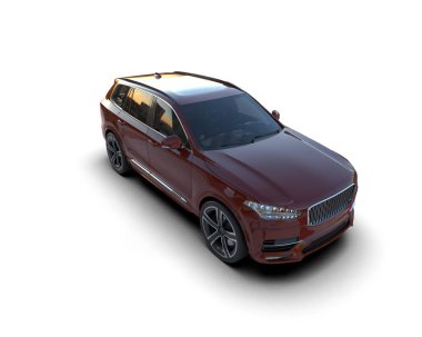 Lüks modern araba. sedan. 3d oluşturma