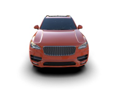 Modern lüks araba beyaz zemin üzerine