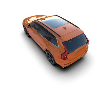 beyaz arkaplanda modern araba